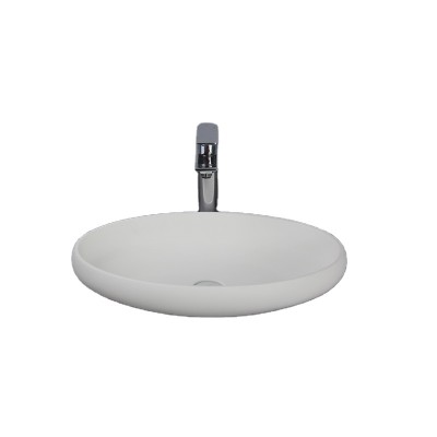 artificial washing basin matte white round vessel sink hotel bathroom sink portable wash hand basins